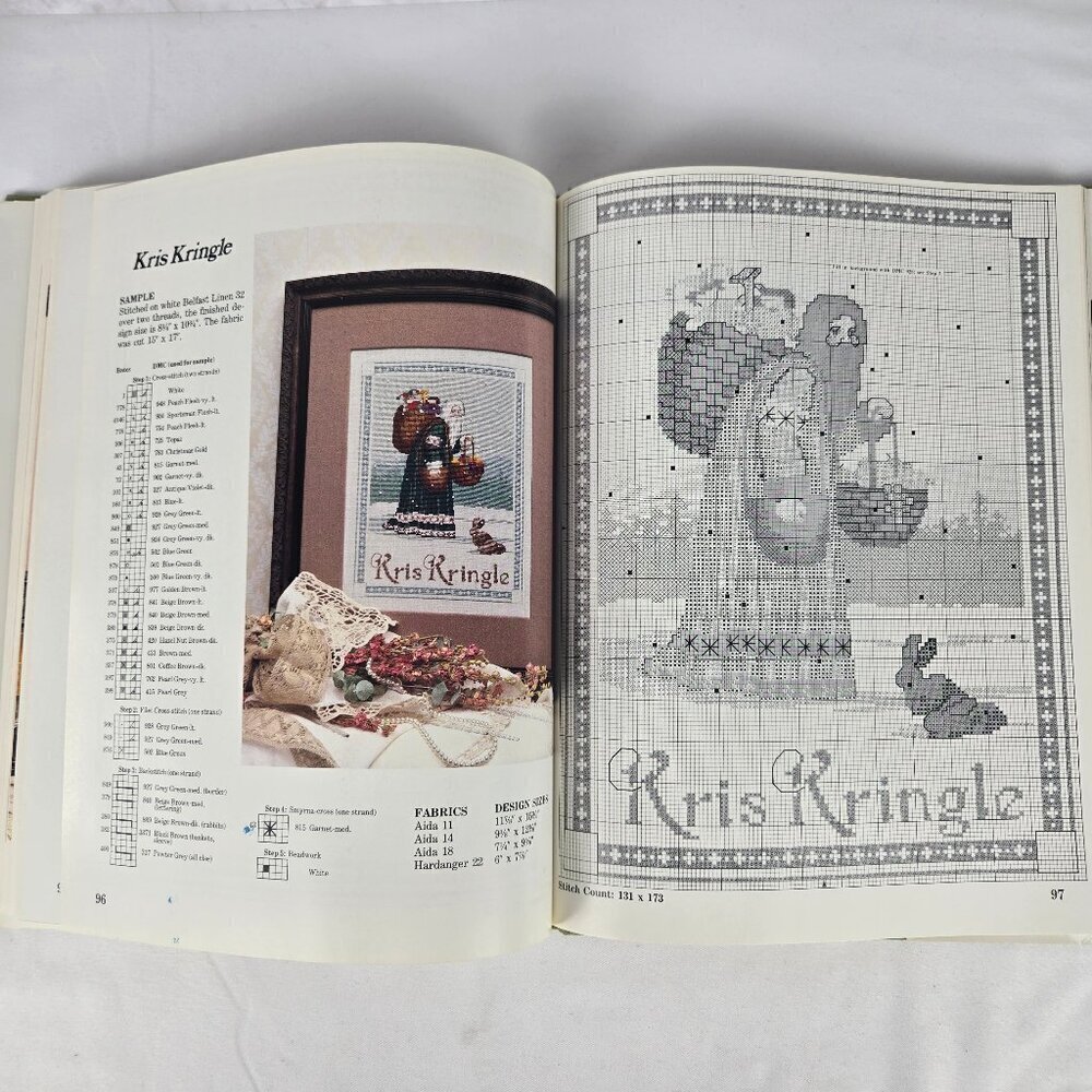 Holidays in Cross Stitch 1987 Hardback Book Patterns Color Listings Color Pics - Picture 6 of 10